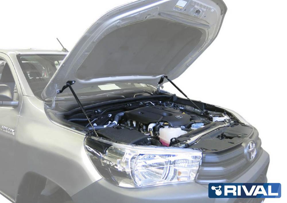 Амортизаторы капота RIVAL (2 шт.) Toyota Hilux 2015-