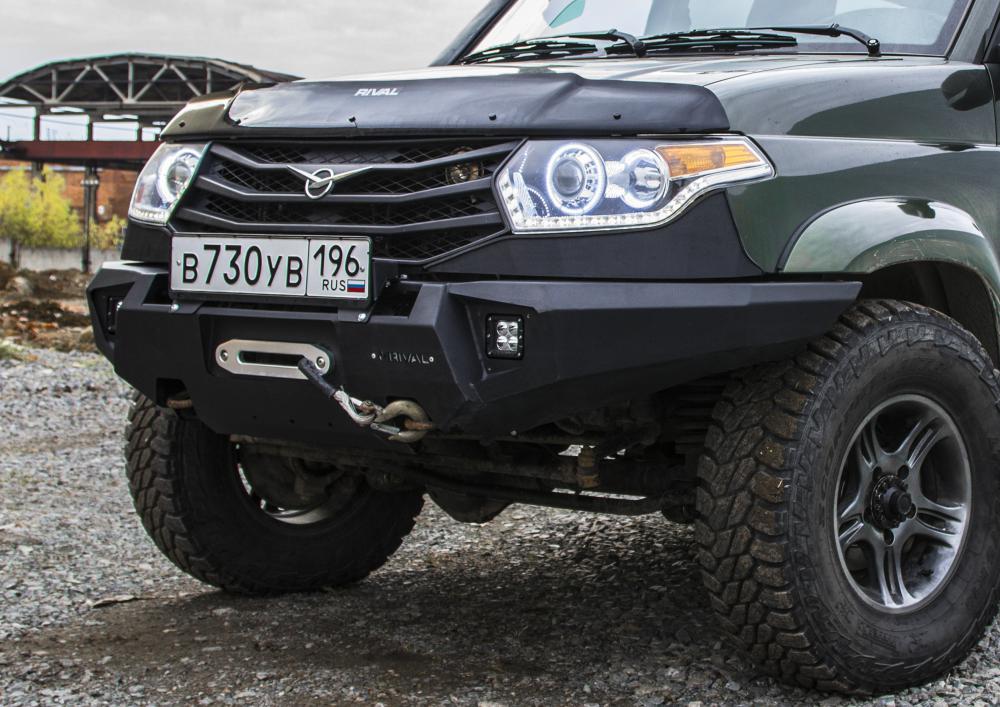Бампер Rival силовой передний для УАЗ Патриот 2014-