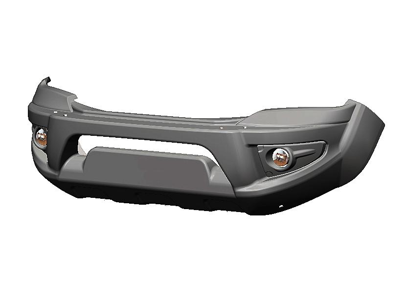 Бампер АВС-Дизайн передний Toyota Hilux 2015- с оптикой, под покраску