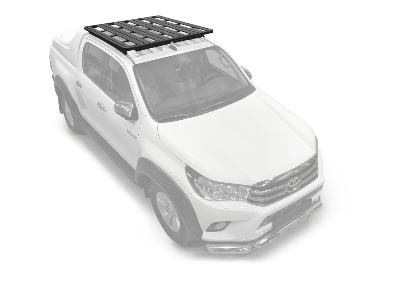 Багажник алюминиевый (платформа с креплением) Rival 1235x1430  для Toyota Hilux 2015-